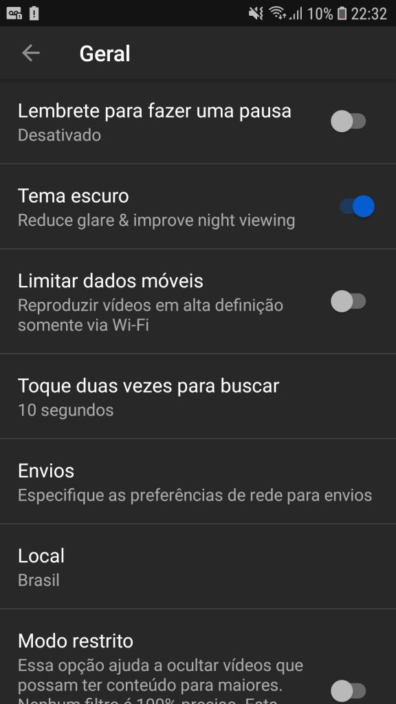 Screenshot 20190624 223217 YouTube 576x1024 - Como ativar o modo noturno?